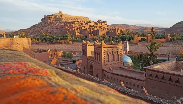 Settle into your luxury hotel in Aït Benhaddou and watch the sunset over the ksar