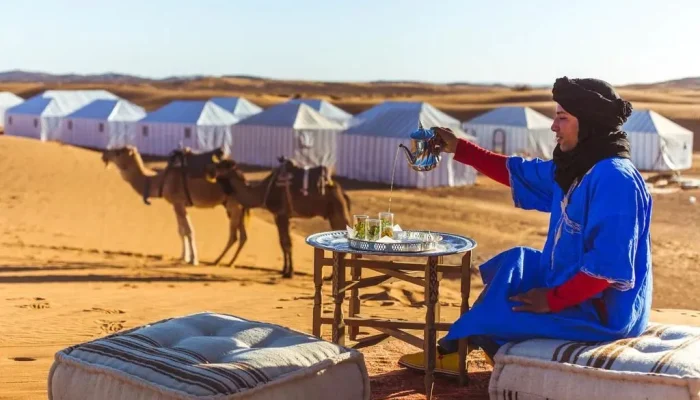 golden-camp A Berber desert camp is the ideal way to see the Sahara